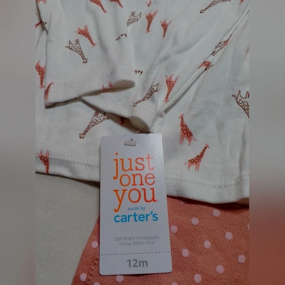 NWT Carter's overalls and matching shirt set